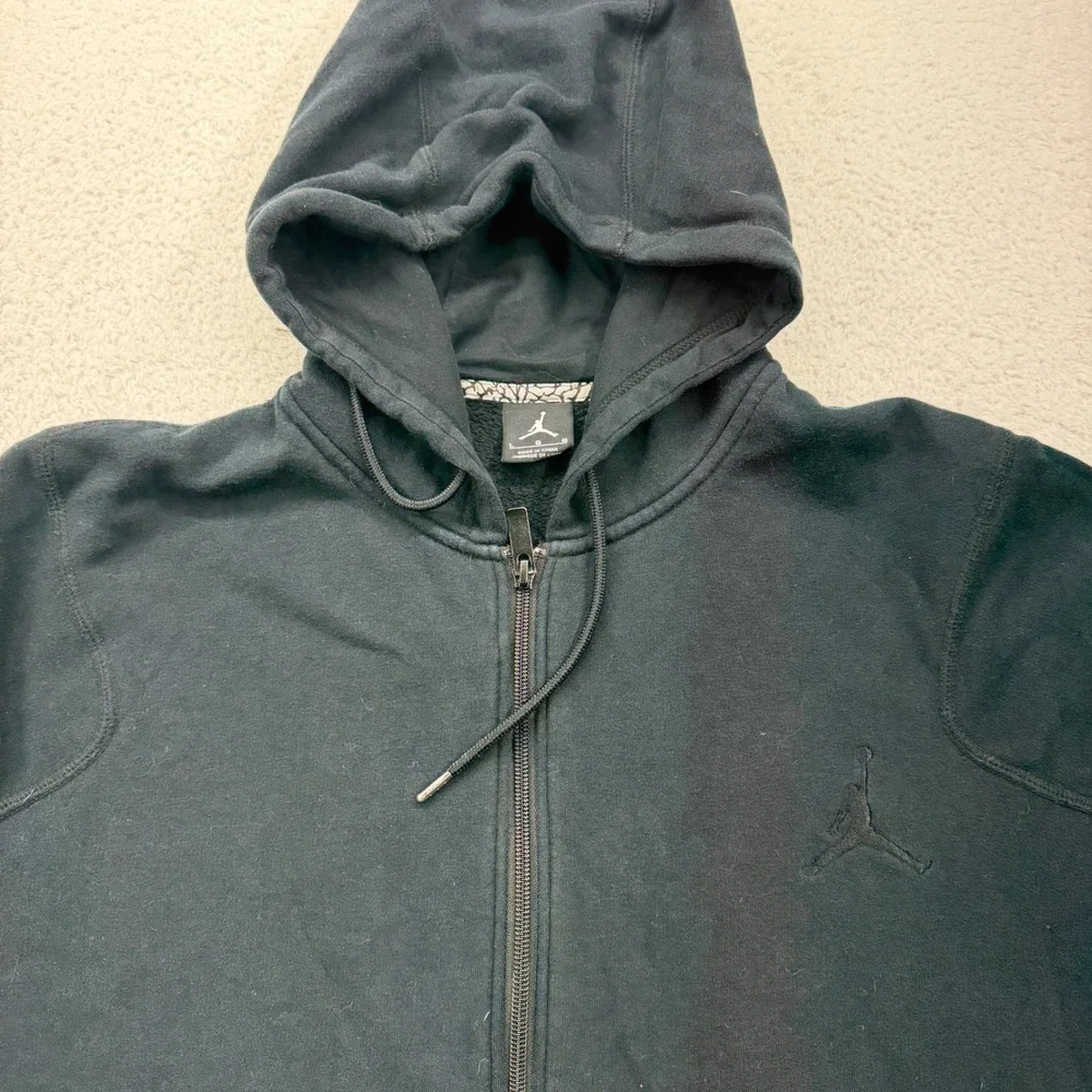 Jordan Brand‎ Mens Full Zip Hoodie Black Gym Performance Size L